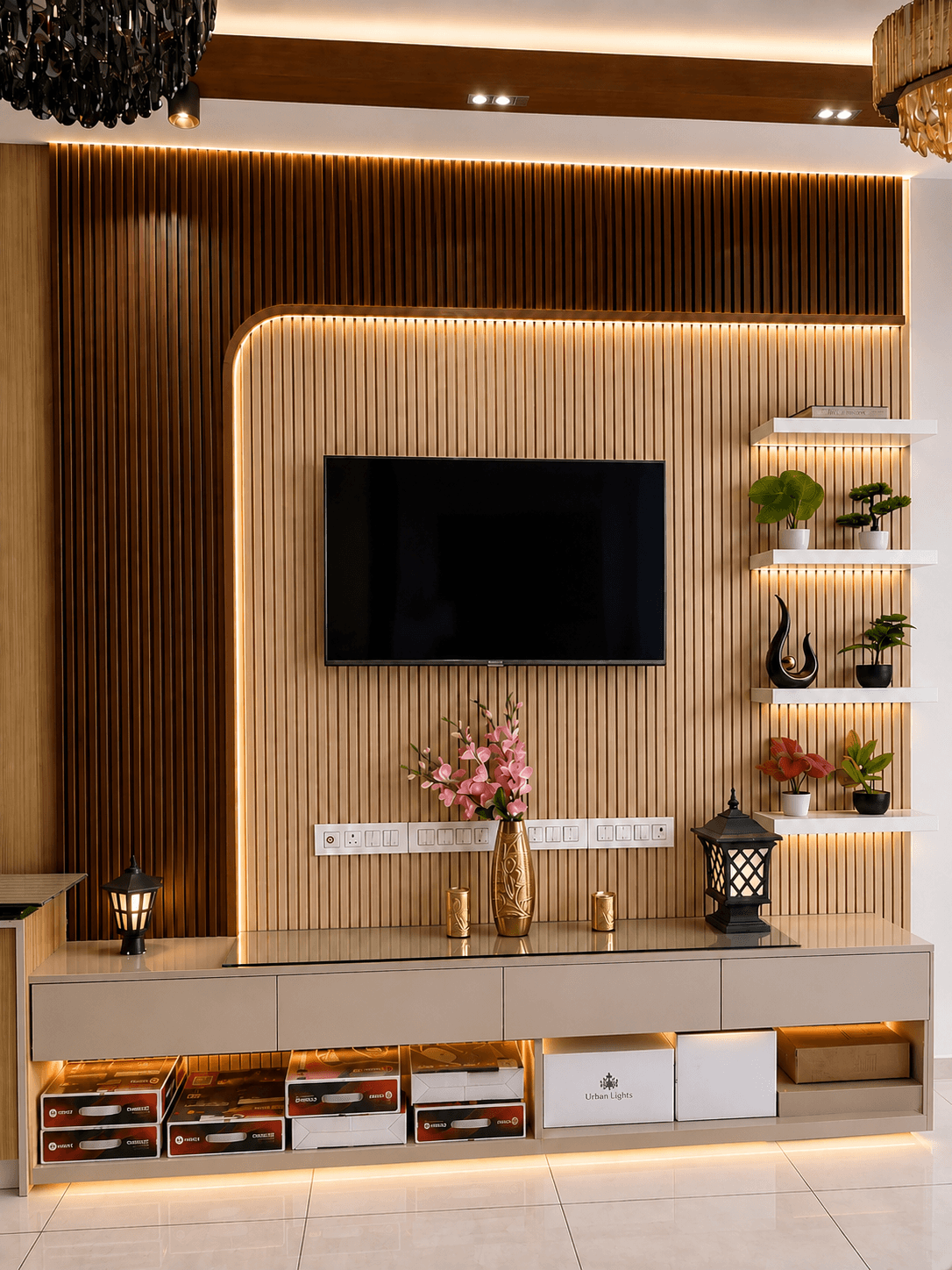 TV Unit interior by Iqbal Interiors — 5